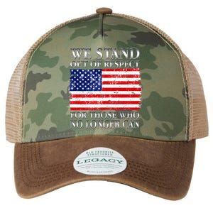 We Stand Out Of Respect Support Our Troops Legacy Tie Dye Trucker Hat