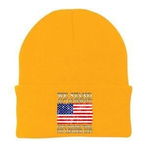 We Stand Out Of Respect Support Our Troops Knit Cap Winter Beanie