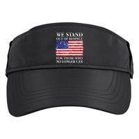 We Stand Out Of Respect Support Our Troops Adult Drive Performance Visor