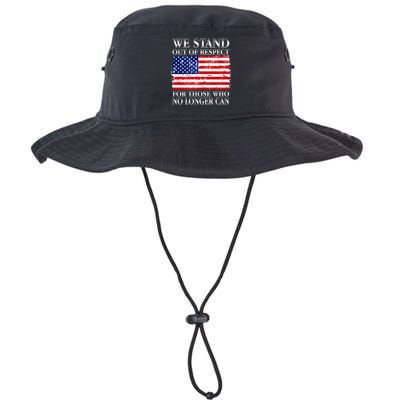 We Stand Out Of Respect Support Our Troops Bucket Hat