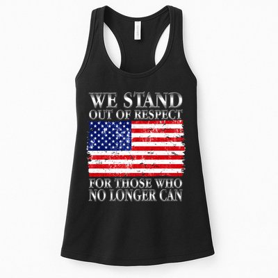 We Stand Out Of Respect Support Our Troops Womens Tank Top