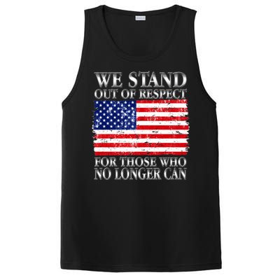 We Stand Out Of Respect Support Our Troops PosiCharge Competitor Tank