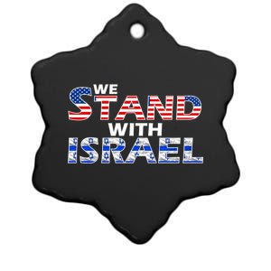 We Stand With Israel USA Ceramic Star Ornament