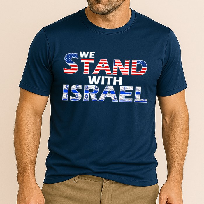 We Stand With Israel USA Cooling Performance Crew T-Shirt