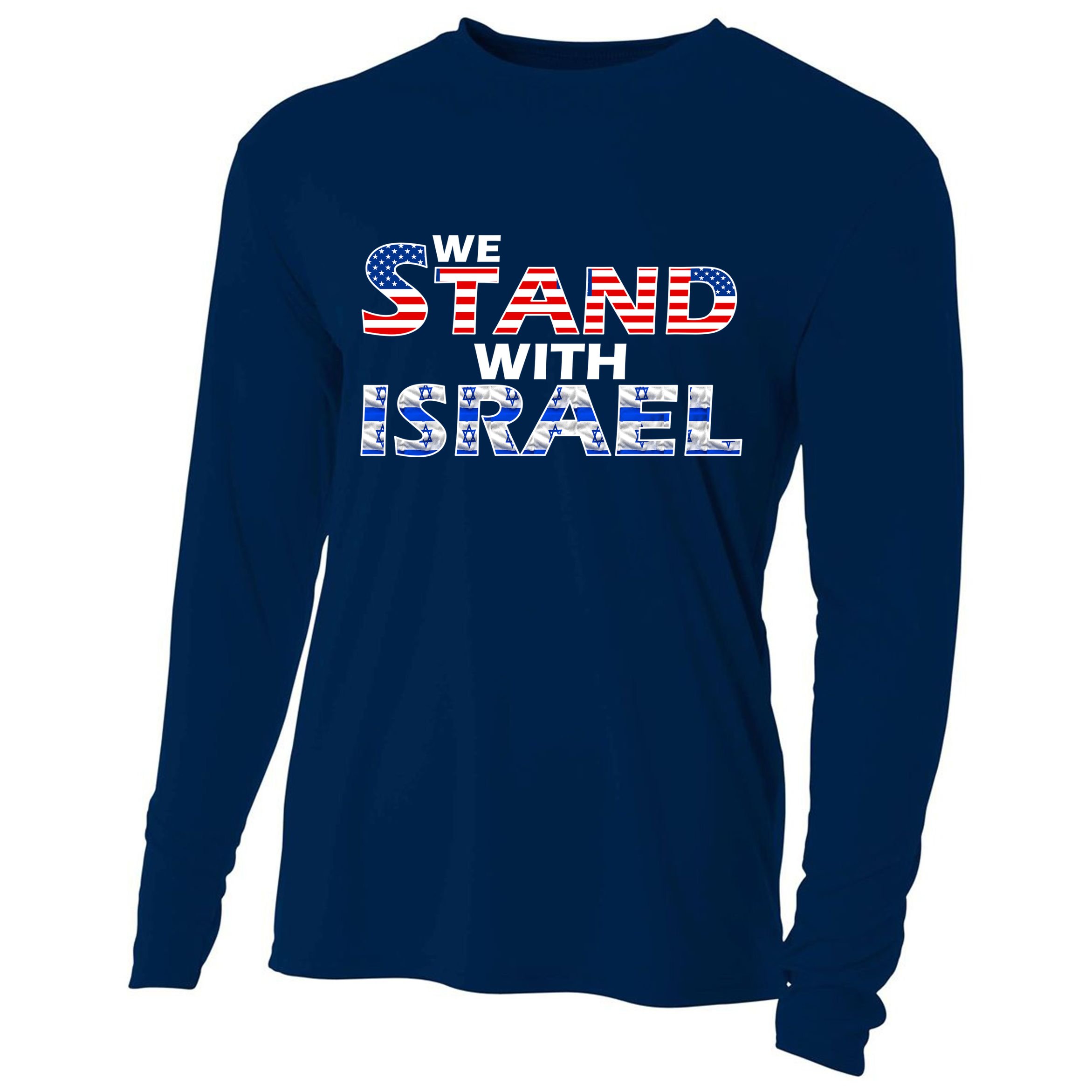 We Stand With Israel USA Cooling Performance Long Sleeve Crew