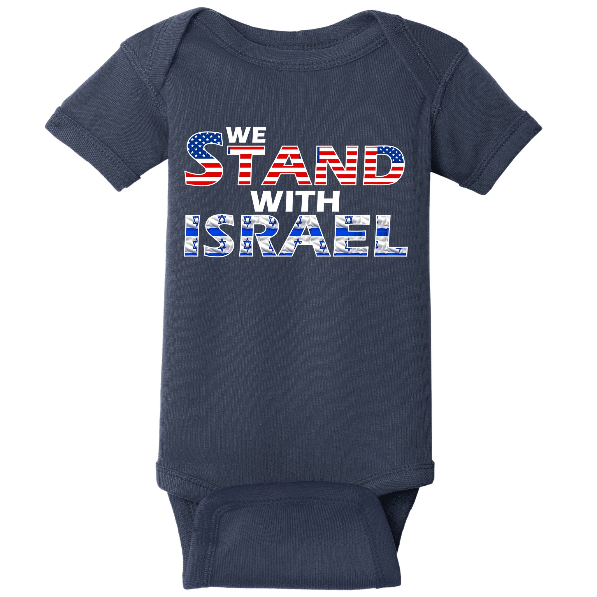 We Stand With Israel USA Baby Bodysuit
