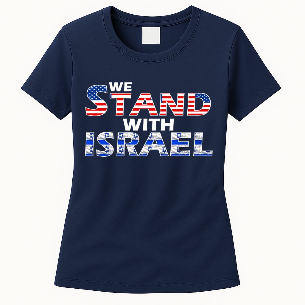 We Stand With Israel USA Womens T-Shirt