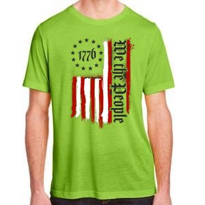 We The People 1776 Distressed USA American Flag Adult ChromaSoft Performance T-Shirt