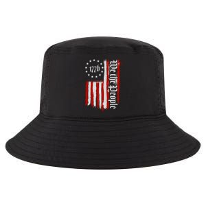 We The People 1776 Distressed USA American Flag Cool Comfort Performance Bucket Hat