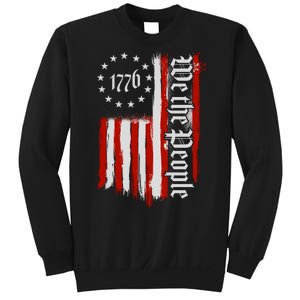 We The People 1776 Distressed USA American Flag Sweatshirt