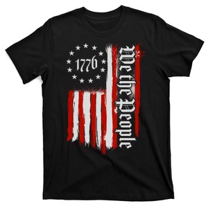 We The People 1776 Distressed USA American Flag T-Shirt