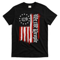 We The People 1776 Distressed USA American Flag T-Shirt