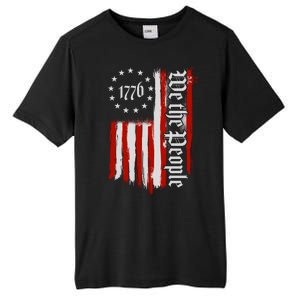 We The People 1776 Distressed USA American Flag Tall Fusion ChromaSoft Performance T-Shirt