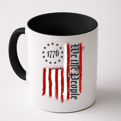 We The People 1776 Distressed USA American Flag Mug