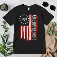 We The People 1776 Distressed USA American Flag Premium T-Shirt