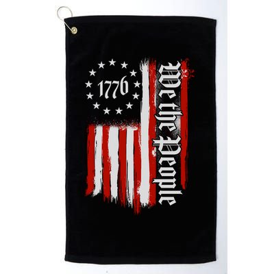 We The People 1776 Distressed USA American Flag Golf Towel