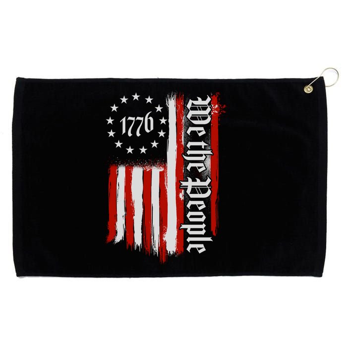 We The People 1776 Distressed USA American Flag Grommeted Golf Towel