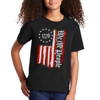 We The People 1776 Distressed USA American Flag Kids T-Shirt