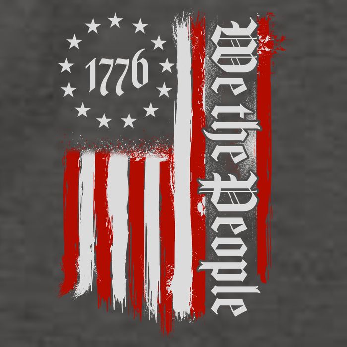 We The People 1776 Distressed USA American Flag Vector Backpack
