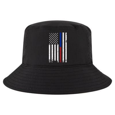 We The People Holsters  American Flag Thin Blue-Red Line Cool Comfort Performance Bucket Hat