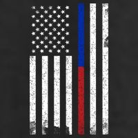 We The People Holsters  American Flag Thin Blue-Red Line 7 Panel Mesh Trucker Snapback Hat