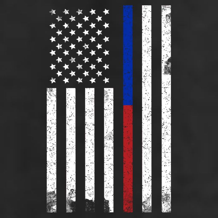 We The People Holsters  American Flag Thin Blue-Red Line 7 Panel Mesh Trucker Snapback Hat