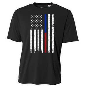 We The People Holsters  American Flag Thin Blue-Red Line Cooling Performance Crew T-Shirt