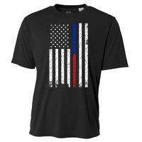 We The People Holsters  American Flag Thin Blue-Red Line Cooling Performance Crew T-Shirt