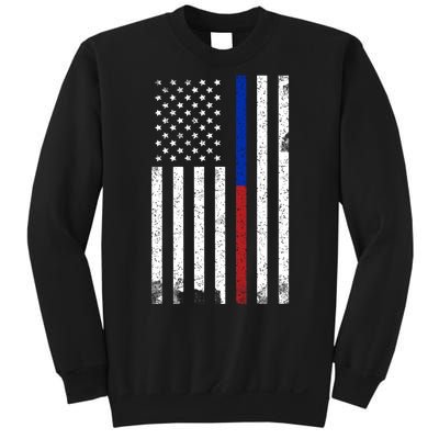 We The People Holsters  American Flag Thin Blue-Red Line Sweatshirt