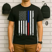 We The People Holsters  American Flag Thin Blue-Red Line T-Shirt