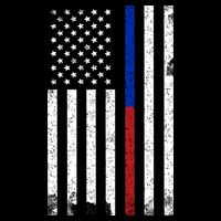 We The People Holsters  American Flag Thin Blue-Red Line T-Shirt