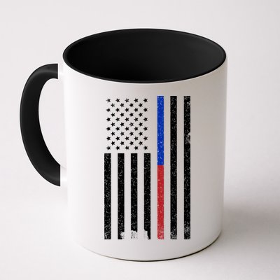 We The People Holsters  American Flag Thin Blue-Red Line Mug