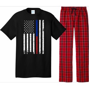 We The People Holsters  American Flag Thin Blue-Red Line Pajama Set