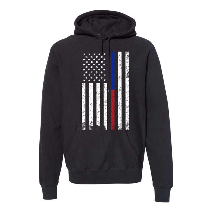 We The People Holsters  American Flag Thin Blue-Red Line Premium Hoodie