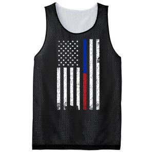 We The People Holsters  American Flag Thin Blue-Red Line Mesh Reversible Basketball Jersey Tank