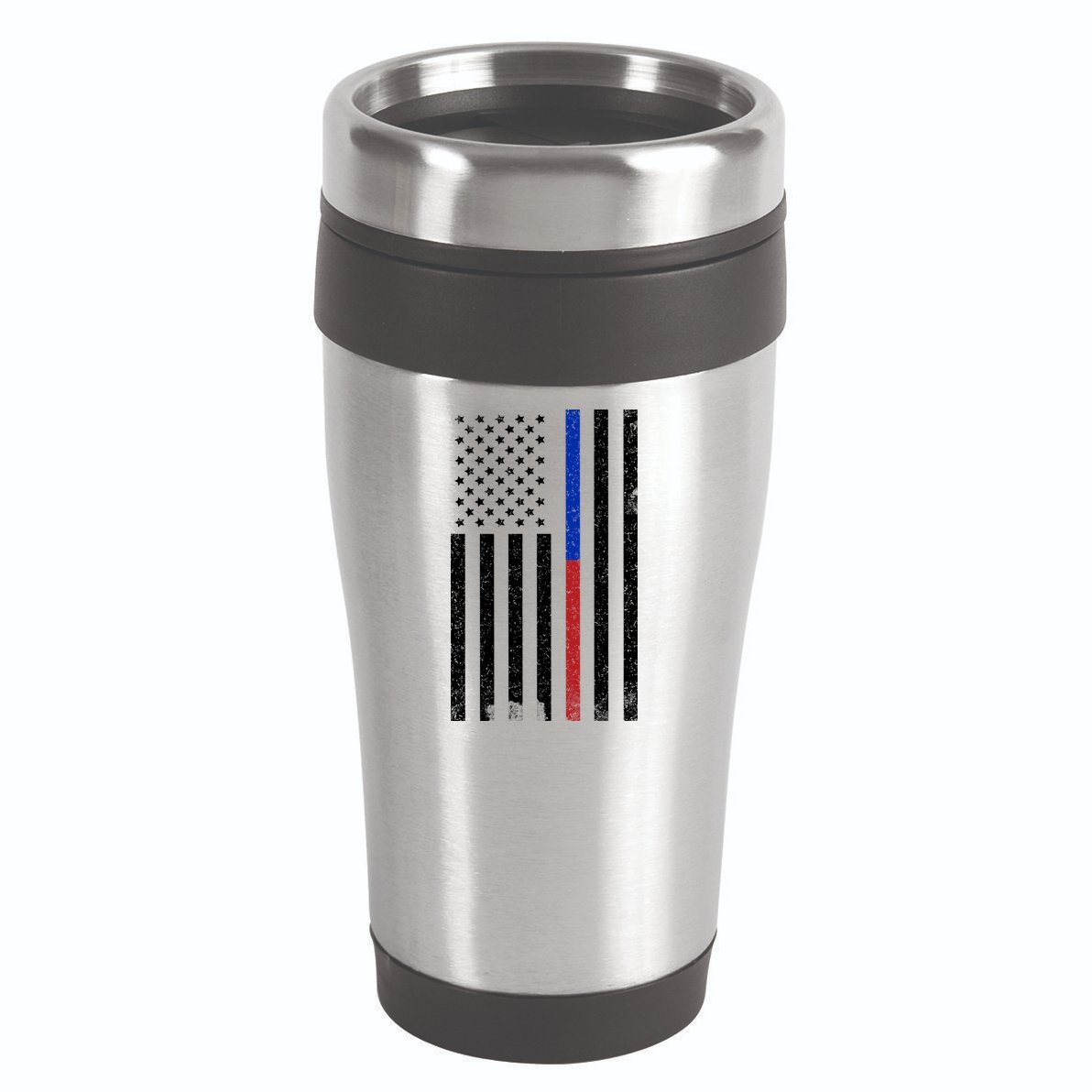 We The People Holsters  American Flag Thin Blue-Red Line 16oz Travel Tumbler
