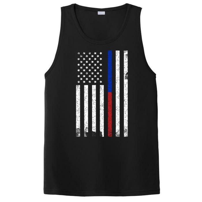 We The People Holsters  American Flag Thin Blue-Red Line PosiCharge Competitor Tank