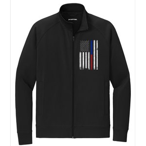 We The People Holsters  American Flag Thin Blue-Red Line Stretch Full-Zip Cadet Jacket