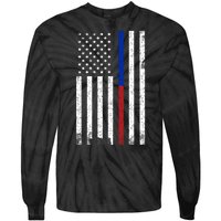 We The People Holsters  American Flag Thin Blue-Red Line Tie-Dye Long Sleeve Shirt