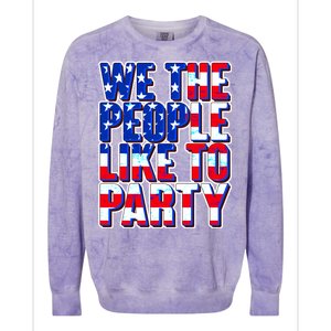 We The People Like To Party Colorblast Crewneck Sweatshirt