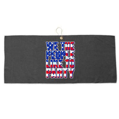 We The People Like To Party Large Microfiber Waffle Golf Towel