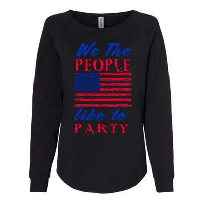 We The People Like To Party In The USA Womens California Wash Sweatshirt