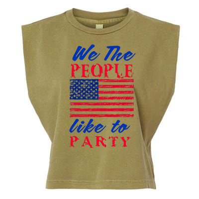 We The People Like To Party In The USA Garment-Dyed Women's Muscle Tee