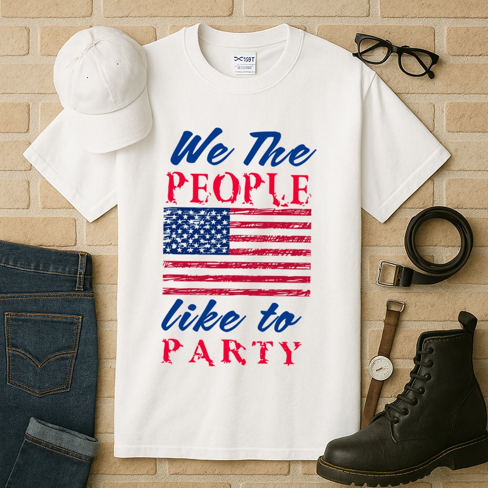 We The People Like To Party In The USA Tall T-Shirt