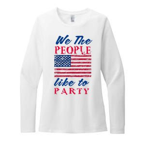 We The People Like To Party In The USA Womens CVC Long Sleeve Shirt