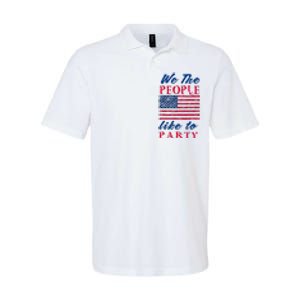 We The People Like To Party In The USA Softstyle Adult Sport Polo