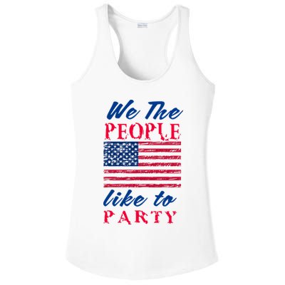 We The People Like To Party In The USA Ladies PosiCharge Competitor Racerback Tank