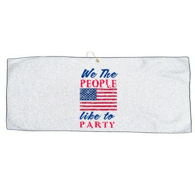 We The People Like To Party In The USA Large Microfiber Waffle Golf Towel