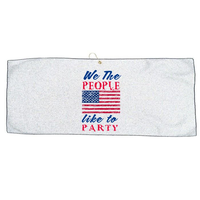 We The People Like To Party In The USA Large Microfiber Waffle Golf Towel