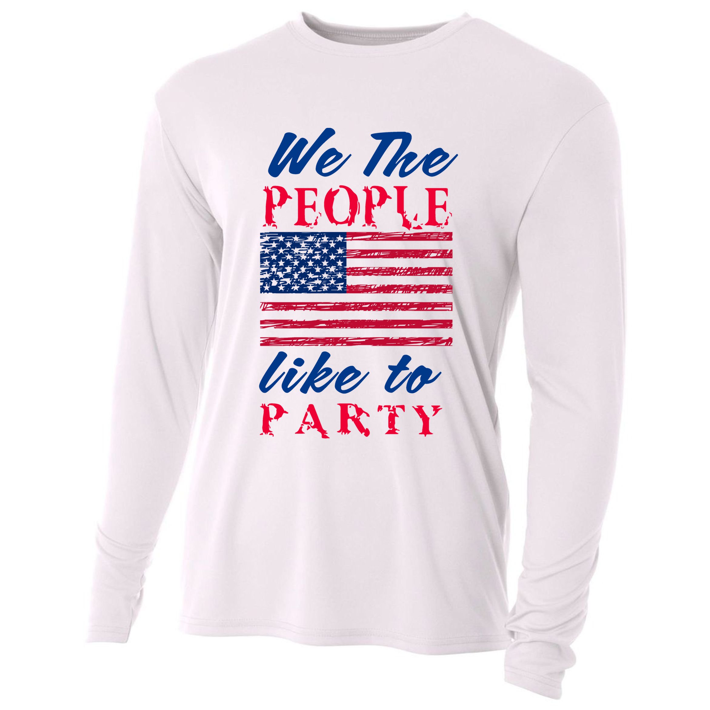 We The People Like To Party In The USA Cooling Performance Long Sleeve Crew